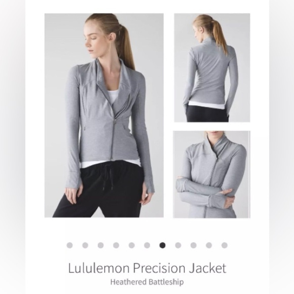 Lululemon Precision Asymmetrical Zipper. Two zipper pockets jacket Size 8